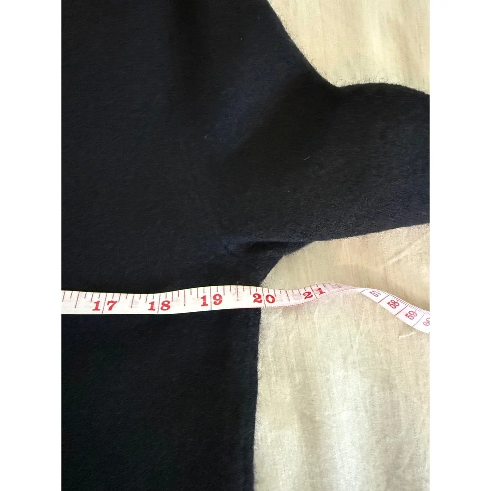 C by Bloomingdale's Black‎ Cashmere Rose Embroidered Sweater XS